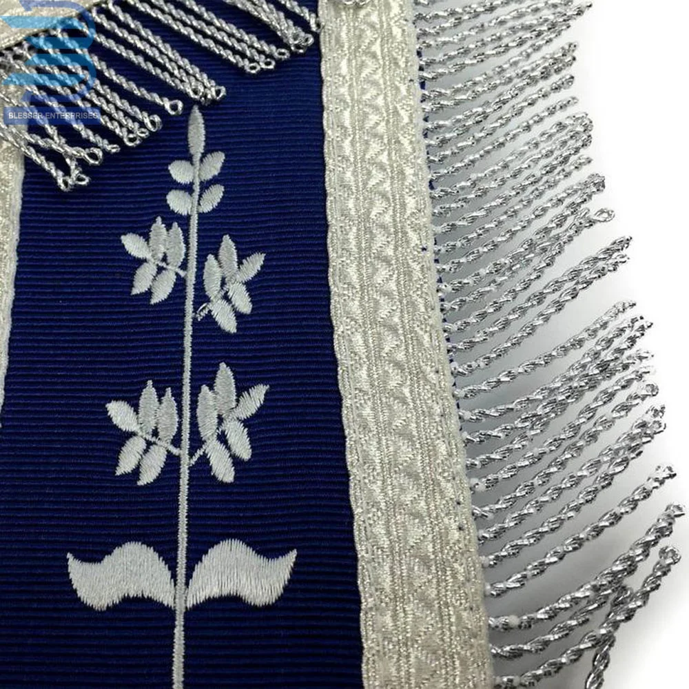 Top Selling Apron Masonic Regalia Blue Lodge Past Master Embroidery Freemason Royal Blue Apron