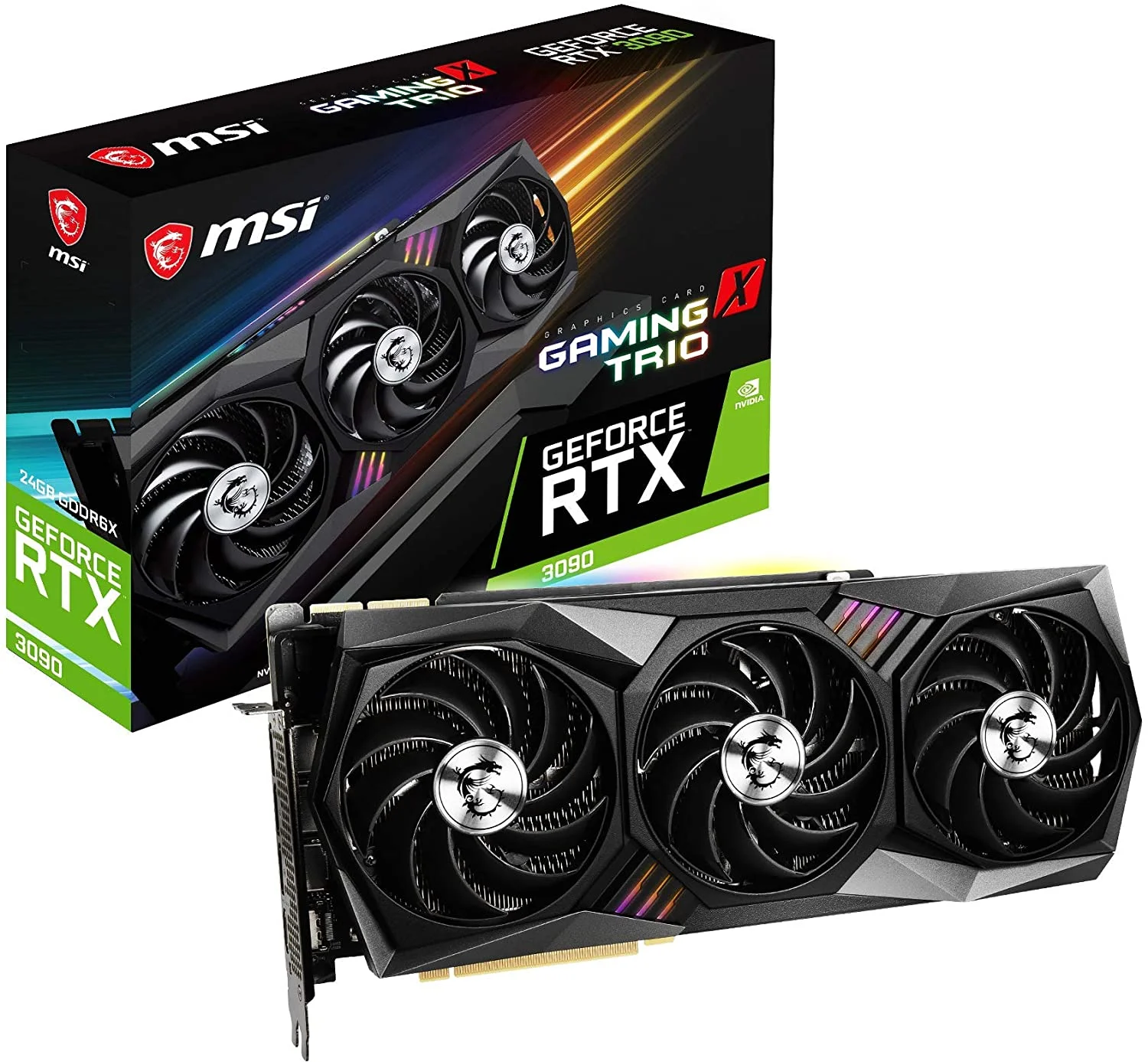
Authentic New MSI GEFORCE RTX3090 GAMING X TRIO GRAPHICS CARD WITH 24GB GDDR6X 