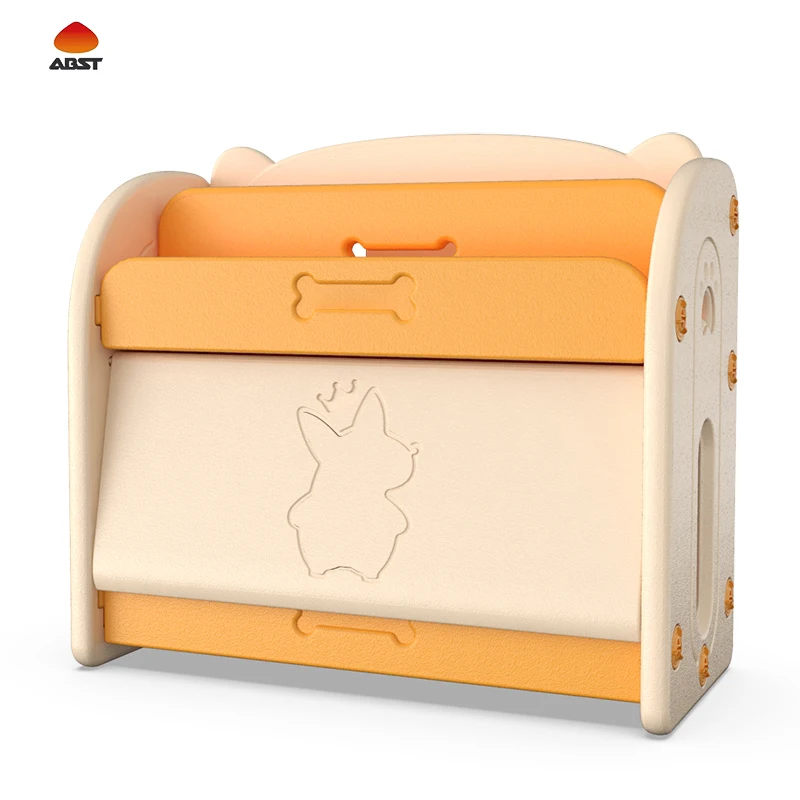 2 In 1 Multi-function Friendly New Type Plastic Kids Storage Toy Shelf Book Shelves With Bins For Home