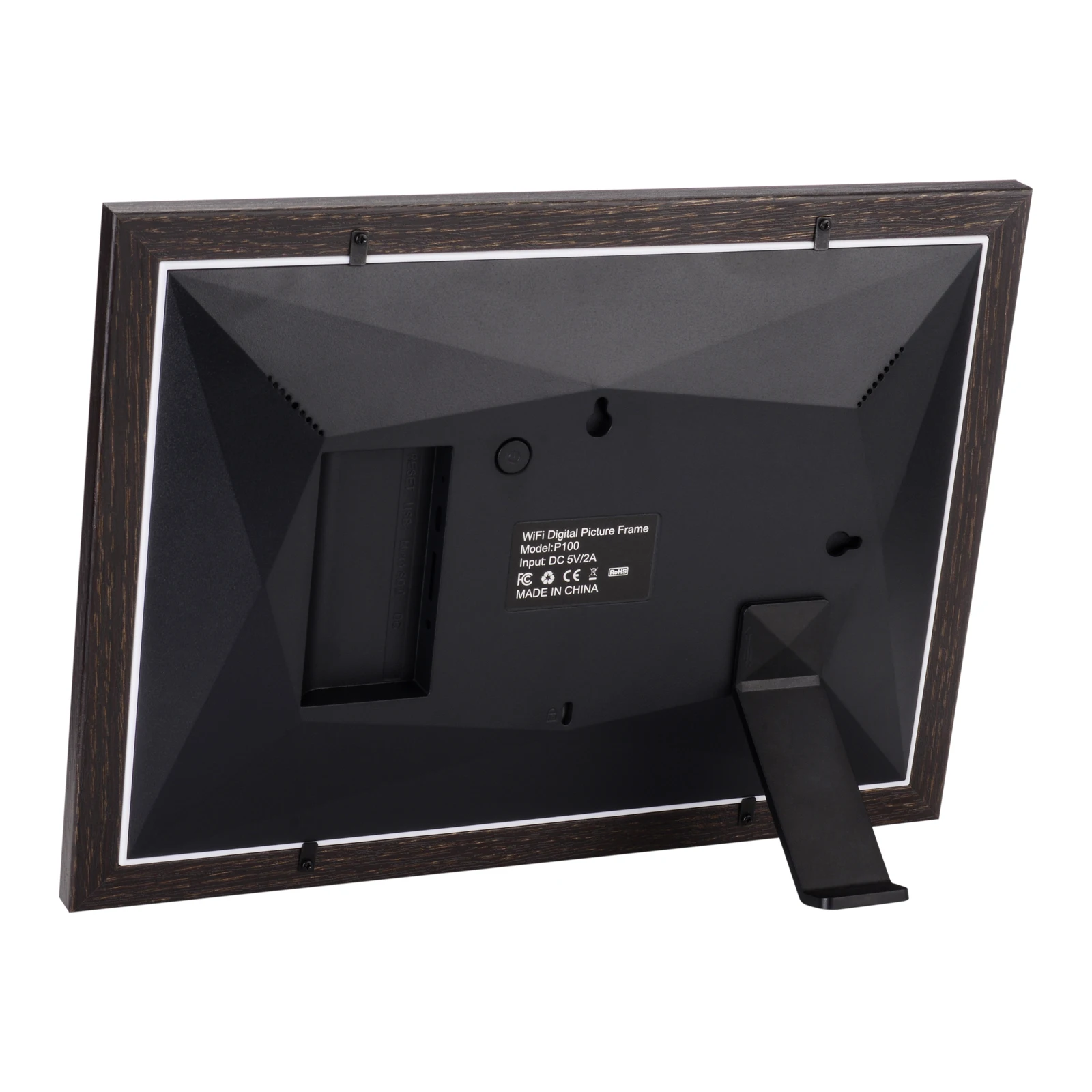 Type A Black wood border Digital Frame, Compatible with 10.1 inch high-definition LCD touch screen, WIFI, remote operation