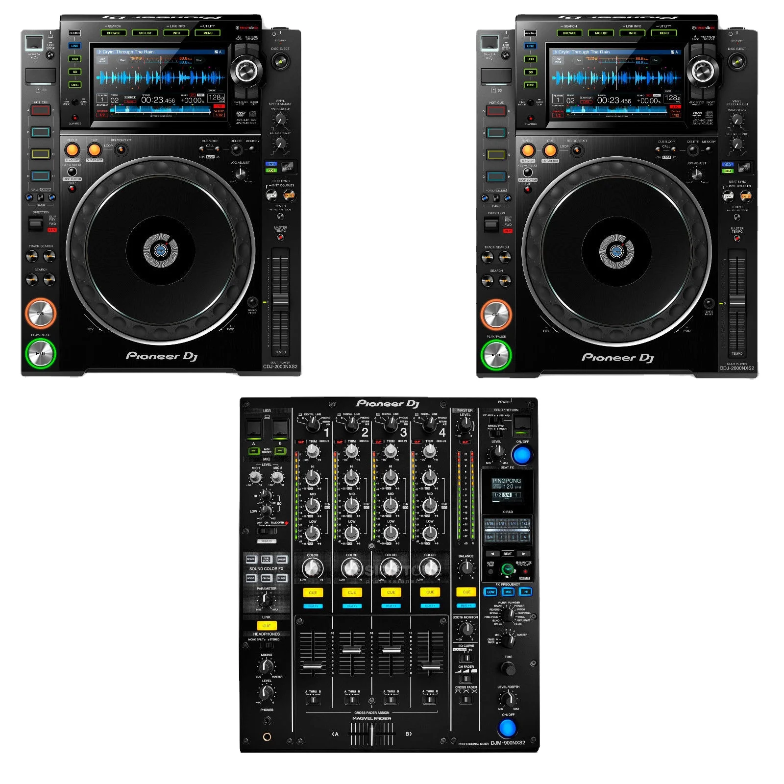 New Best Pioneer DJ Set 2x CDJ 2000 nexus2 nxs2 Nexus 2 1x DJM 2000 Nexus