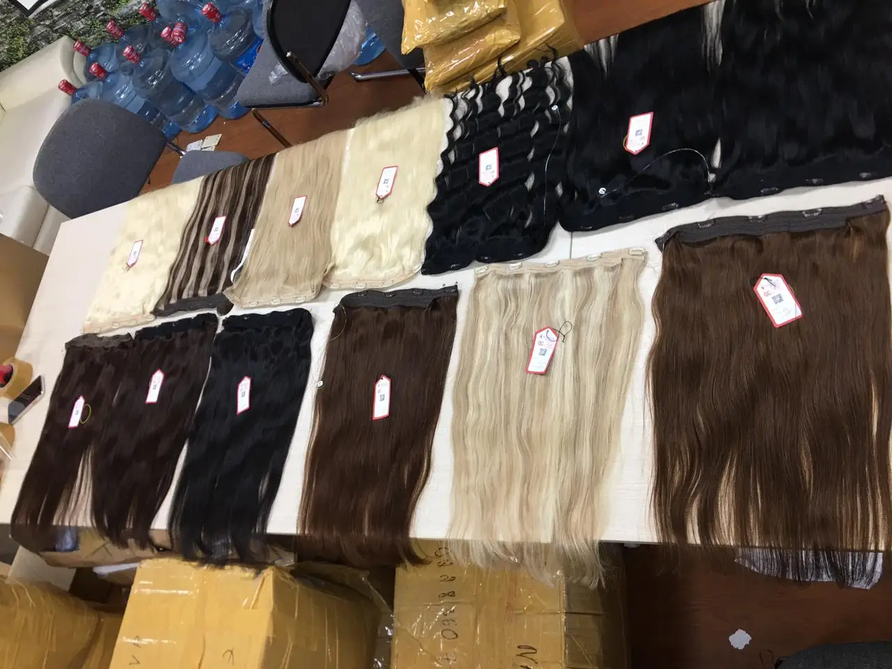 Vietnamese Human  Straight  Diffrent  Colors  Halo  Clipin  Hair Extension