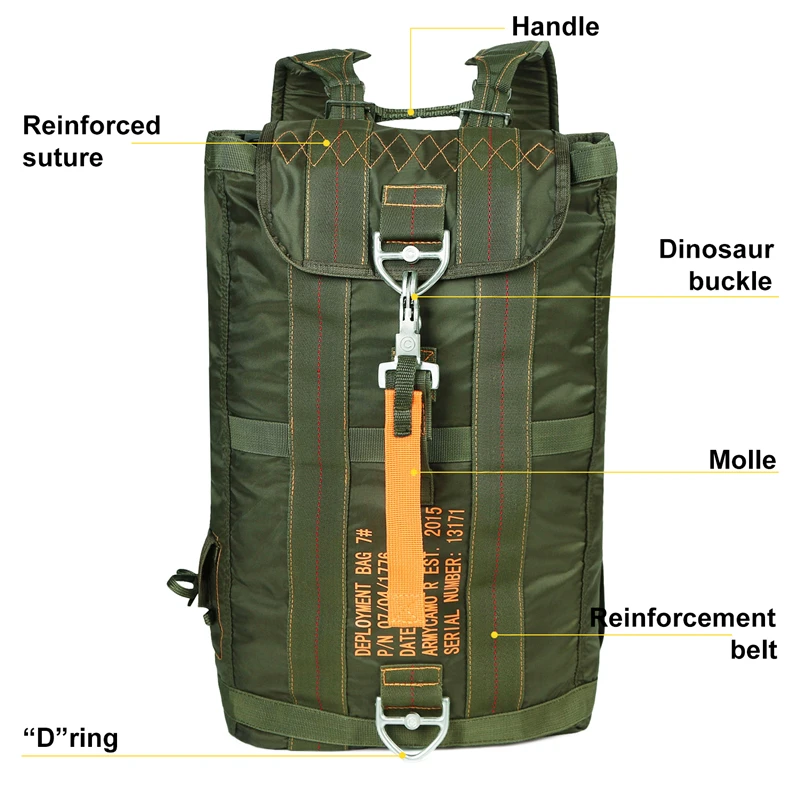 Outdoor Waterproof Fashion Ultra Light Nylon Parachute Military Backpack For Travelling Trek Campeggio Caza Escalada