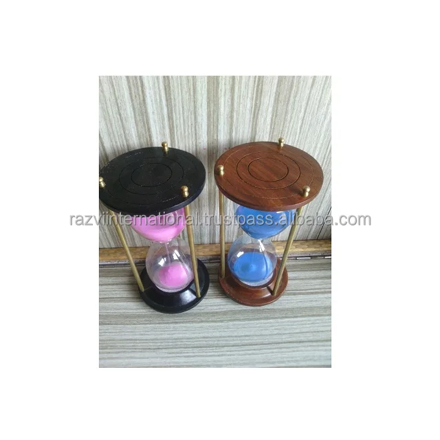 Vintage sand timer with compass nautical sand timer