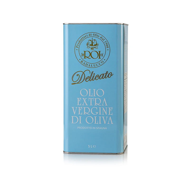 Высококачественное испанское Экстра девственное оливковое масло «деликато», банка 5 литров