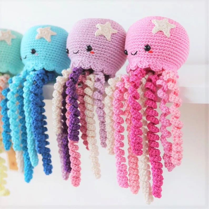 
2021 Safe for kids Cute stuffed Crochet Octopus toy, Amigurumi Baby Toy VNPRO Handmade crochet baby playpens 