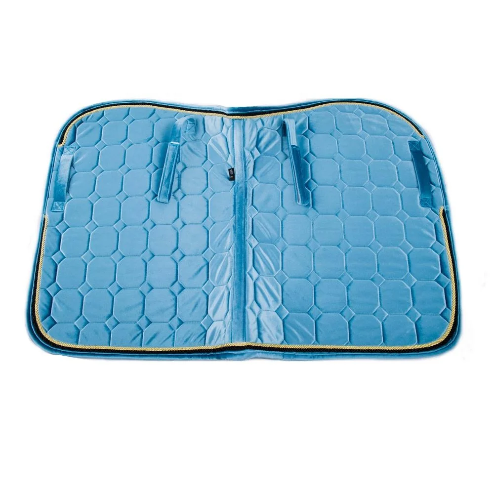 Beautiful satin cloth velvet full saddle pad saddle blanket