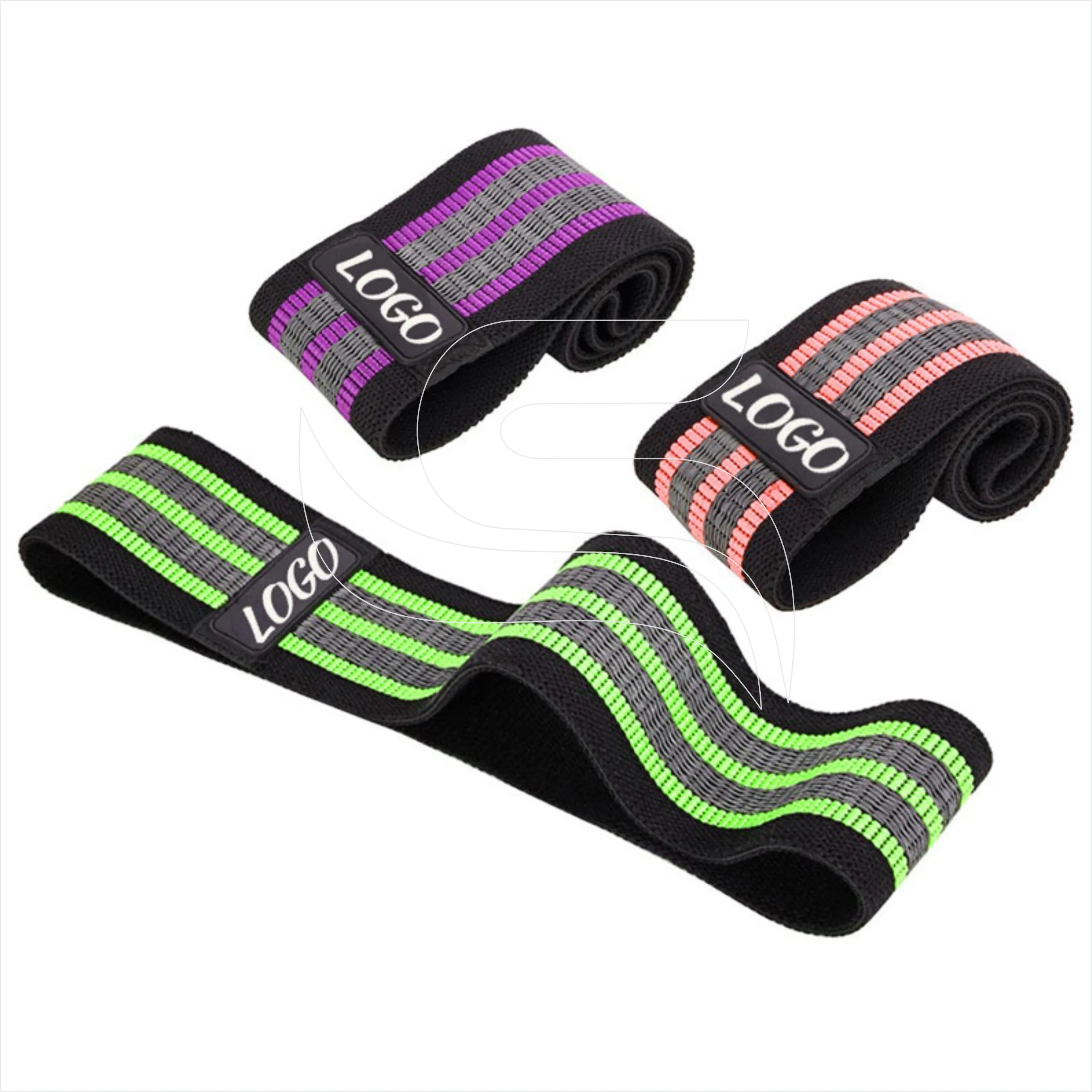 Custom logo and size 3 Non-Slip Design fabric Hip Circle resistant Booty glutes band 2020