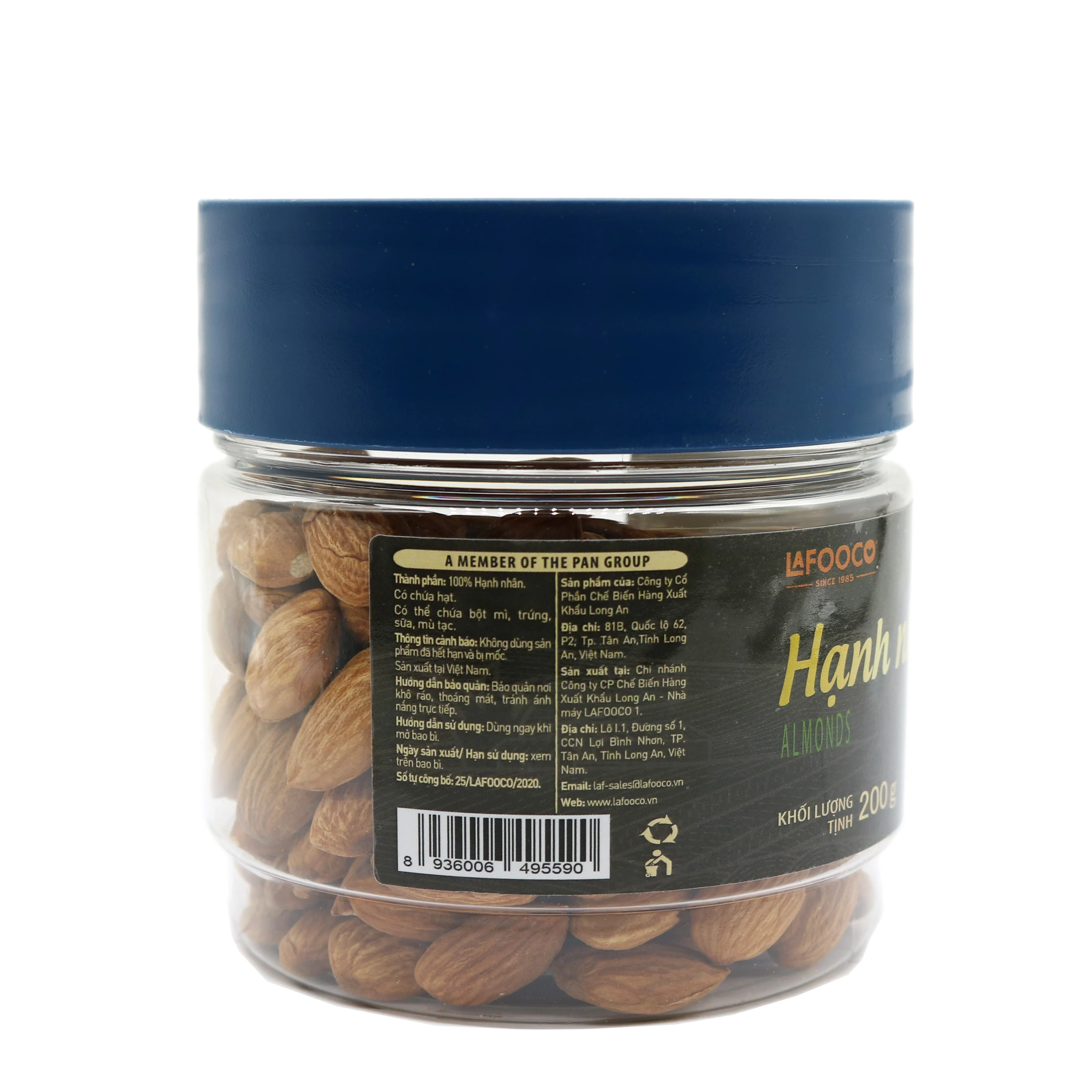 Unsalted Almond 200g LAFOOCO Round Jar Natural Flavor Best Quality OEM Accepted