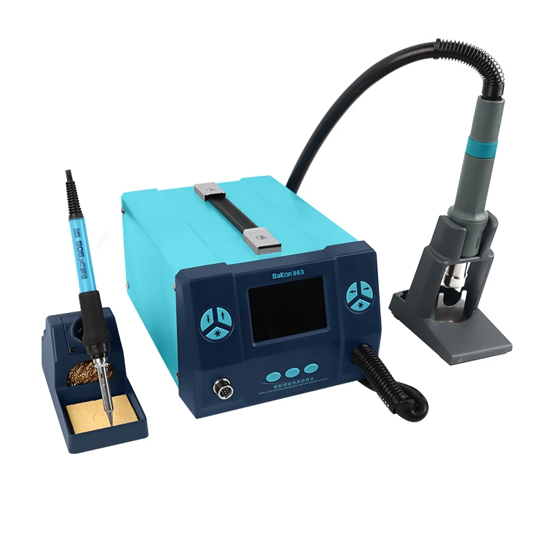 Bakon BK863 1100W Electronic Hot Air Gun BGA Soldering Iron Desoldering 2 In 1 Rework Station