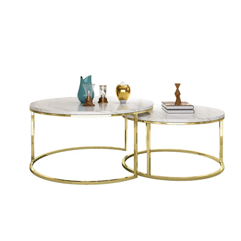 Real Sahara noir Marble top Living Room Round Side Table Furniture