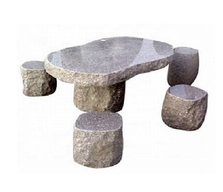 Vietnamese Factory Natural Marble Granite Carved Stone Table And Chair Out door Stone Furniture for garden