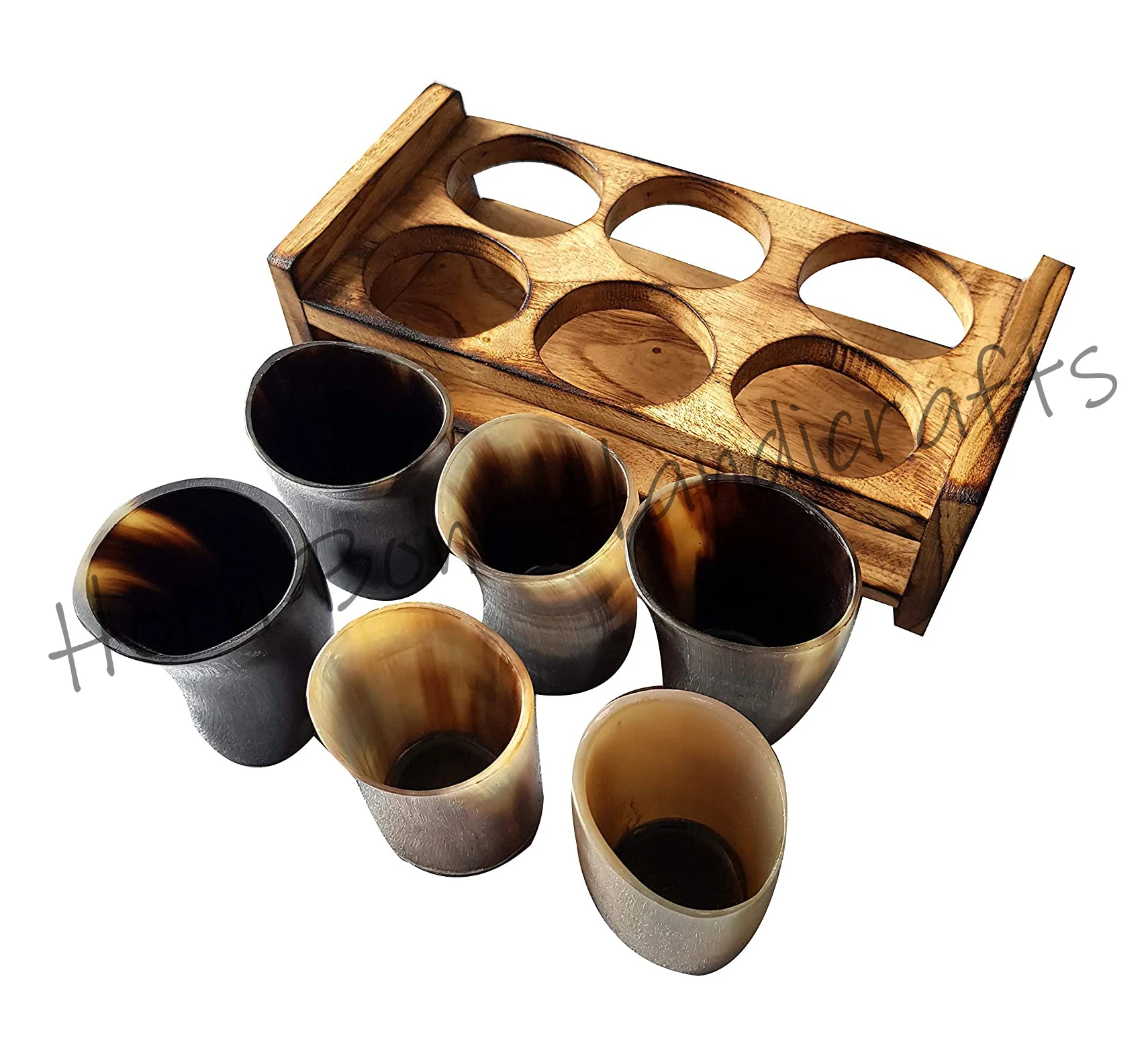 High Quality Natural Horn Shot Glass Vodka And Tequila Glass Mini Glass Buffalo Horn Made Viking Style Drinking Horn Cups