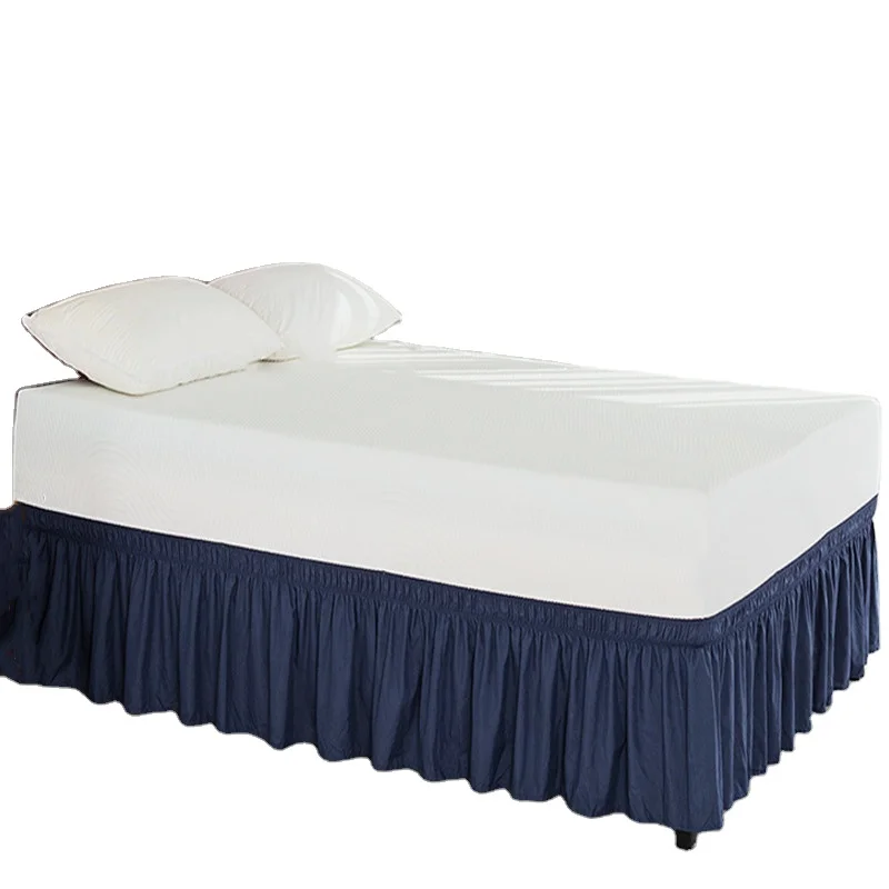 
Factory Direct Sale Solid Washable Used Hotel Ruffle Bed Skirt 