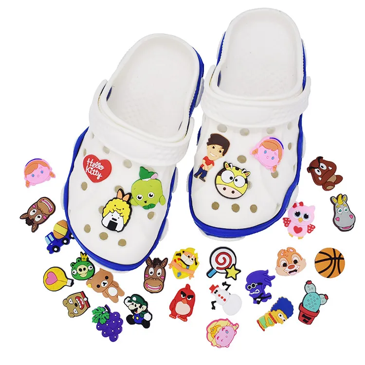 bulk cute bespoke custom designer 3D soft pvc rubber shoe charm for kid clog