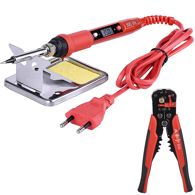 Welding Tool Adjustable Temperature Electric Soldering Iron Set Welding Solder Station with Multifunctional Wire Stripper