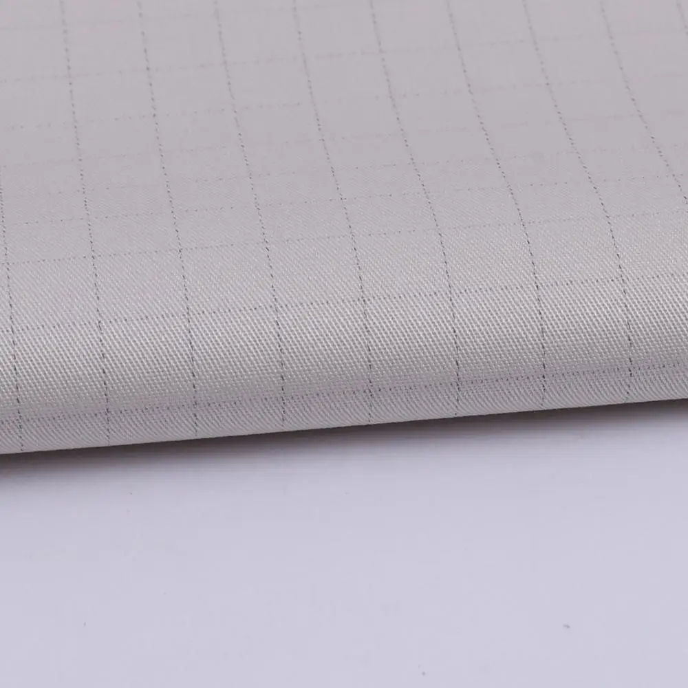 Wholesale twill antistatic cotton fabric antistatic finish cotton fabric 1cm grid