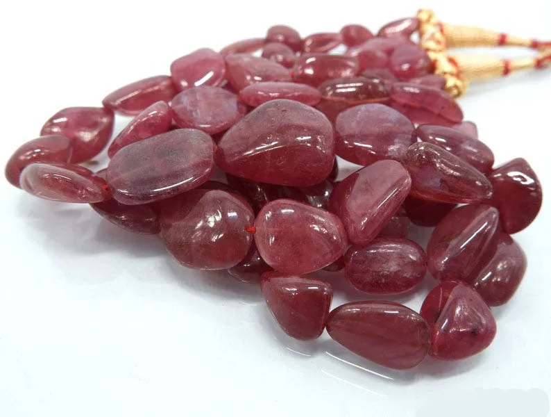  Бусины для ожерелья в форме барабана Ruby Plan 16 дюймов изготовления ювелирных изделий