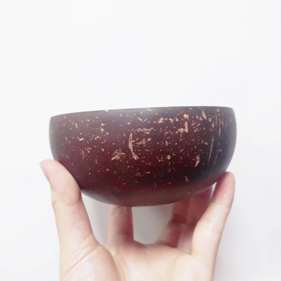 
Coconut Bowl Vietnam Manufacturer Low MOQ Eco Friendly Products Biodegradable Lacquer Polished Coconut Shell Bowl 