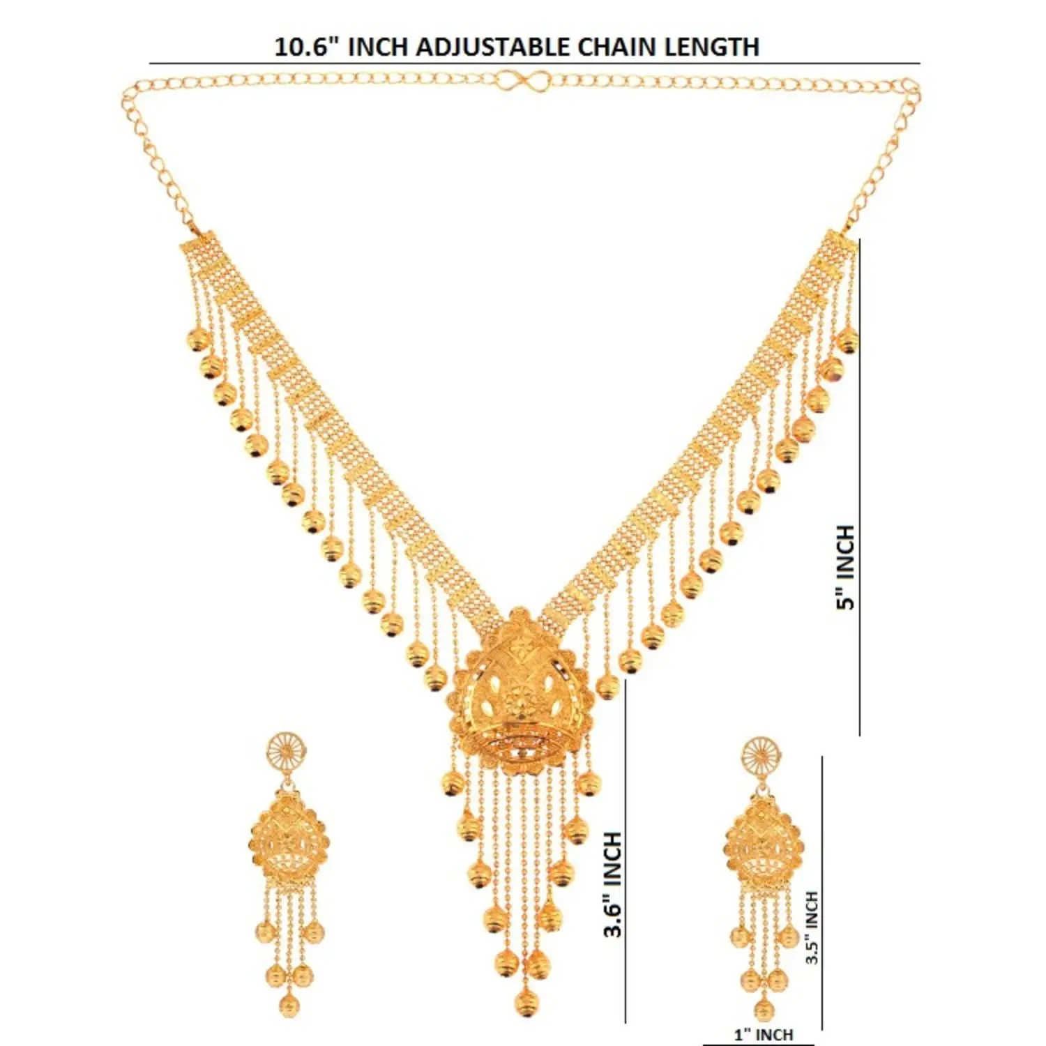 Indian Style Bollywood Fashion Gold pLATED Wedding Bridal Pendant Locket Tassel Choker Collar Necklace Earrings Jewelry Set
