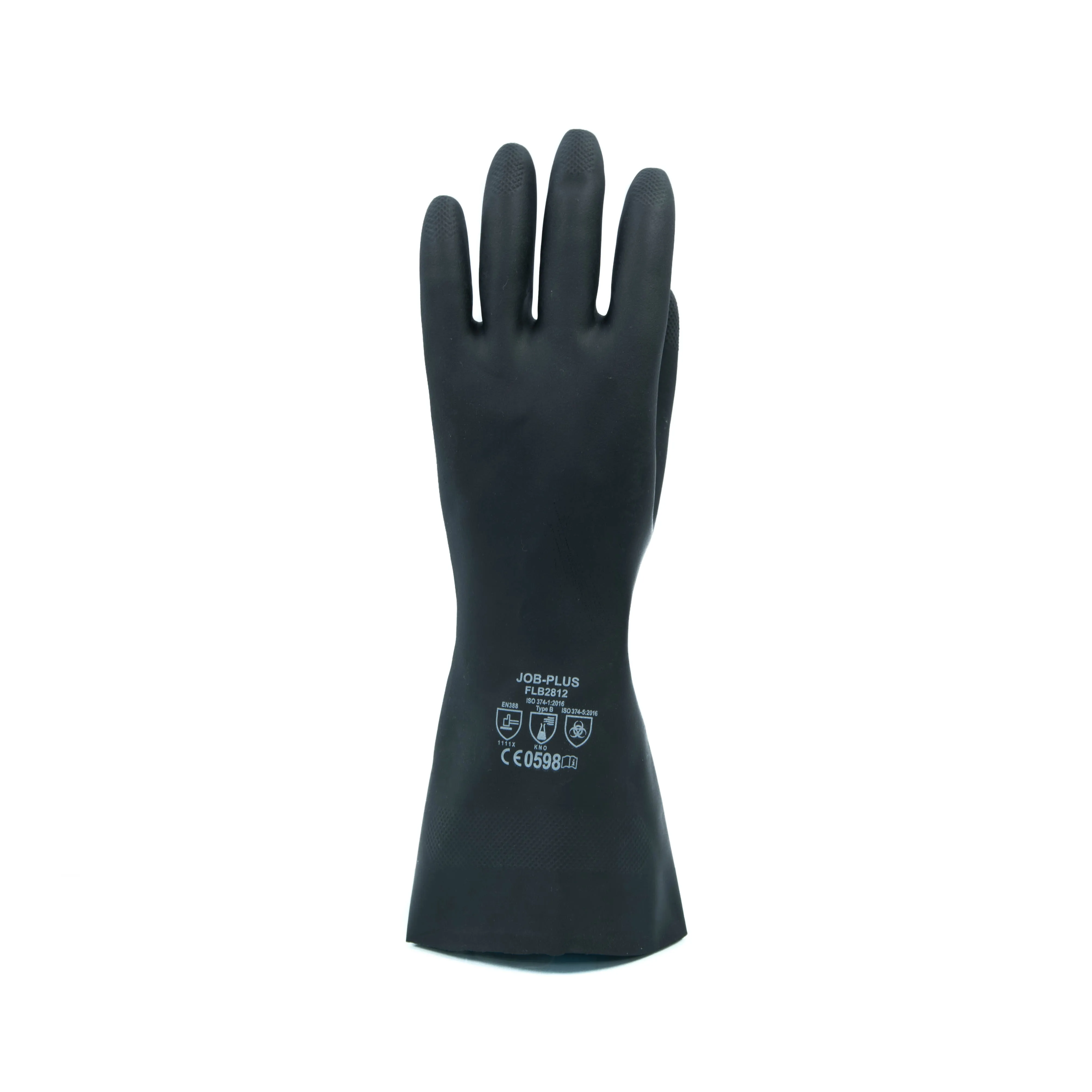 Black rubber long work gloves guantes de latex negros latex work gloves for drainage work wastewater treatment waste sorting