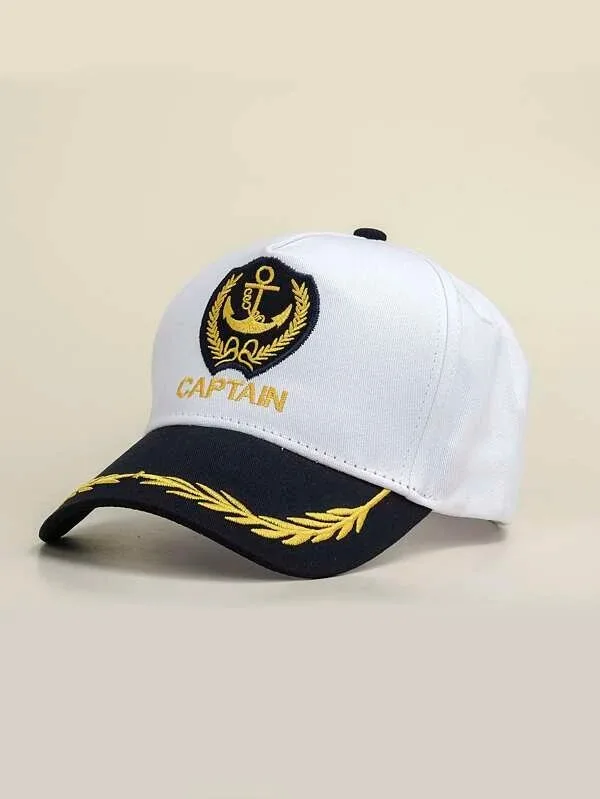 Men Letter & Anchor Embroidered Baseball Navy Caps OEM Manufacturer Sports Caps Hats Wholesale Men Women Custom Embroidery Logo