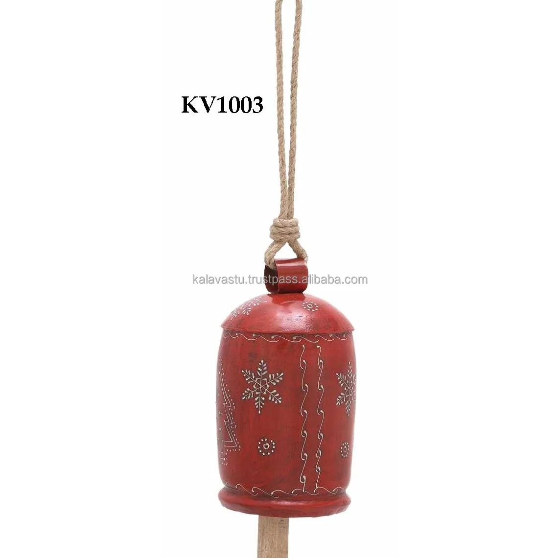 Decorative Colored Handmade Iron Sheet Printed Cow bells Iron Wind Chimes For Home Garden Decoration