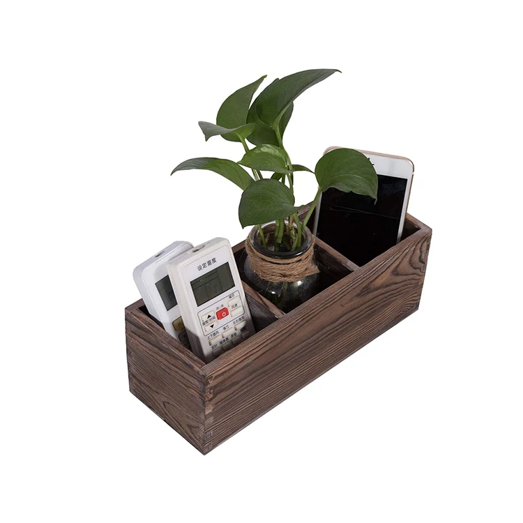 2021 retro country Brown desktop remote control pen pencil Home Office storage boxes wood