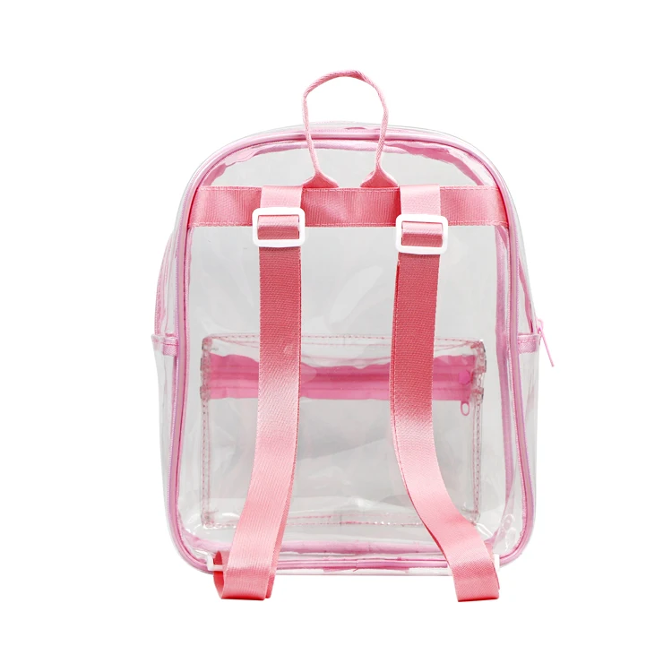 Amazon hot Selling Clear pvc backpack, clear plastic bags, custom clear backpack transparent school bag