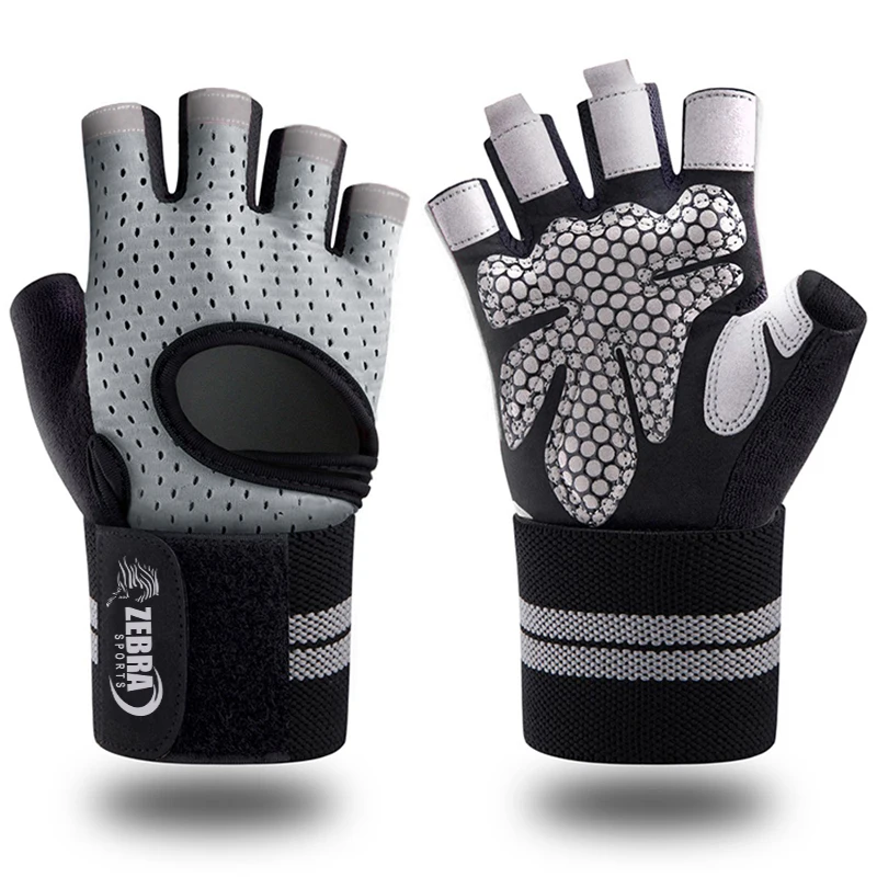 Customized Logo Weightlifting Gloves For Men Women With Wrist Wrap Workout Gloves Gym Glove Wrist Support