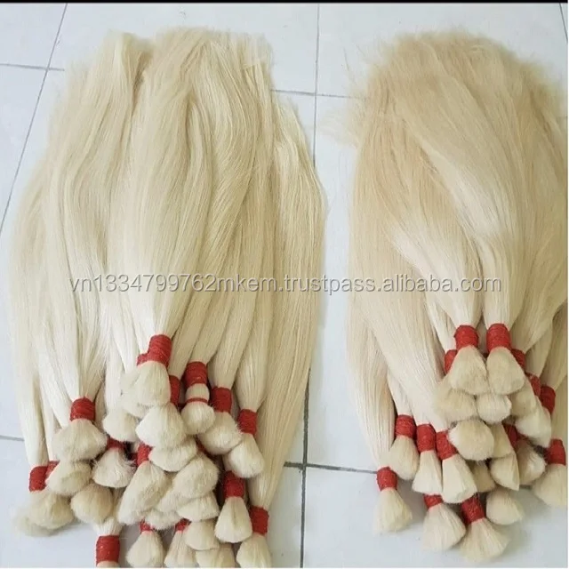 human hair, double drawn, 8'-30', bleach the 613 color