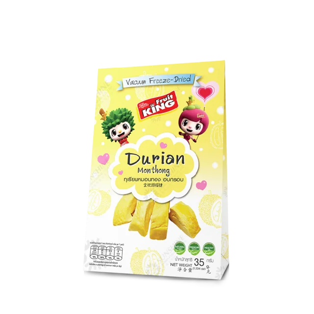Creamy Pulp 100% Natural No Preservative Premium Quality Freeze Dried Durian Monthong 35g Per Pack From Thailand