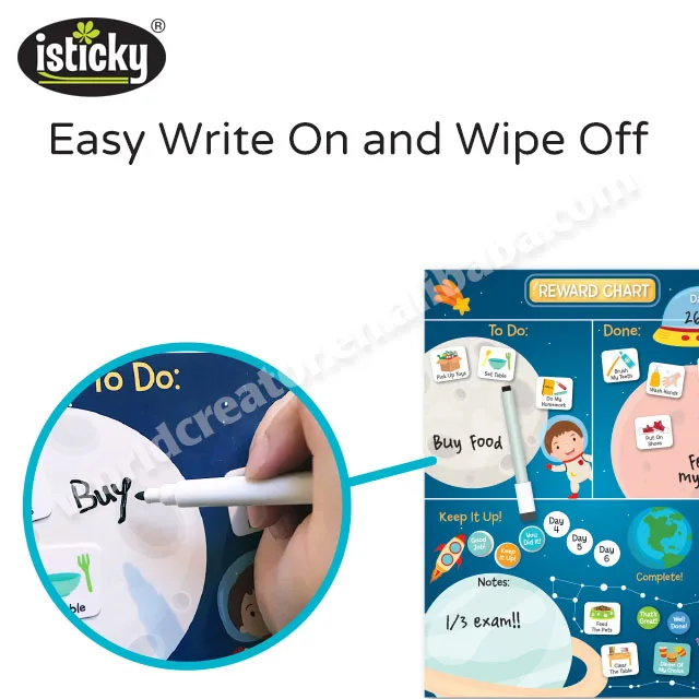 Weekly Achievement Wall Sticker Behavior Chart For Kids Learning