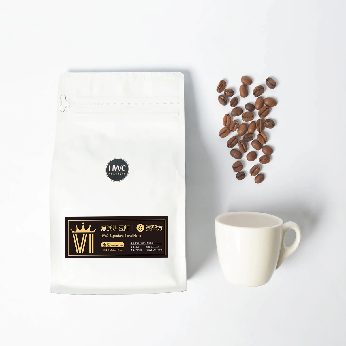 Высококачественная Золотая чашка HWC, фирменная смесь № 6, кофейные жареные кофейные зерна