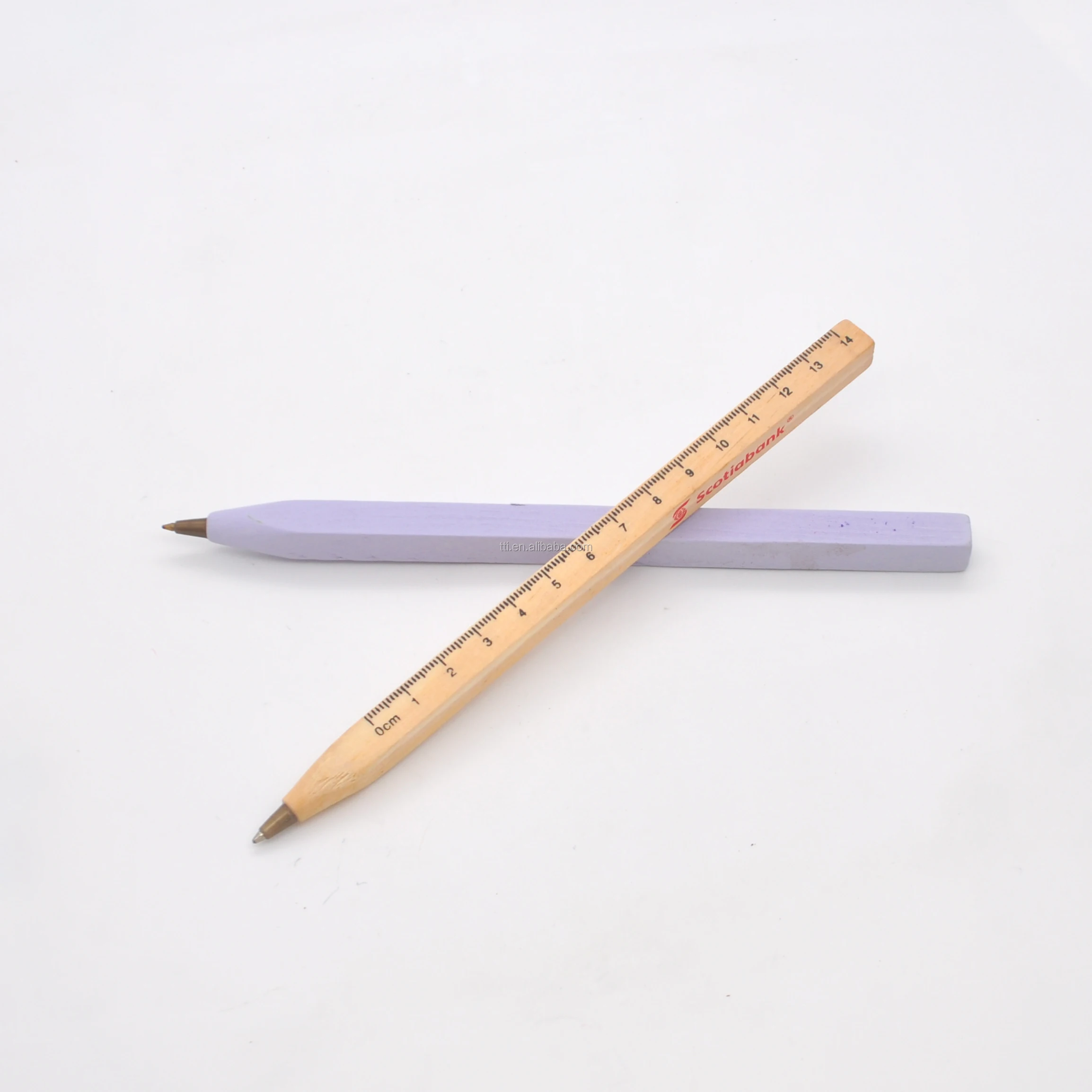 
Wood ruler pencil sharpener ballpoint pen set 