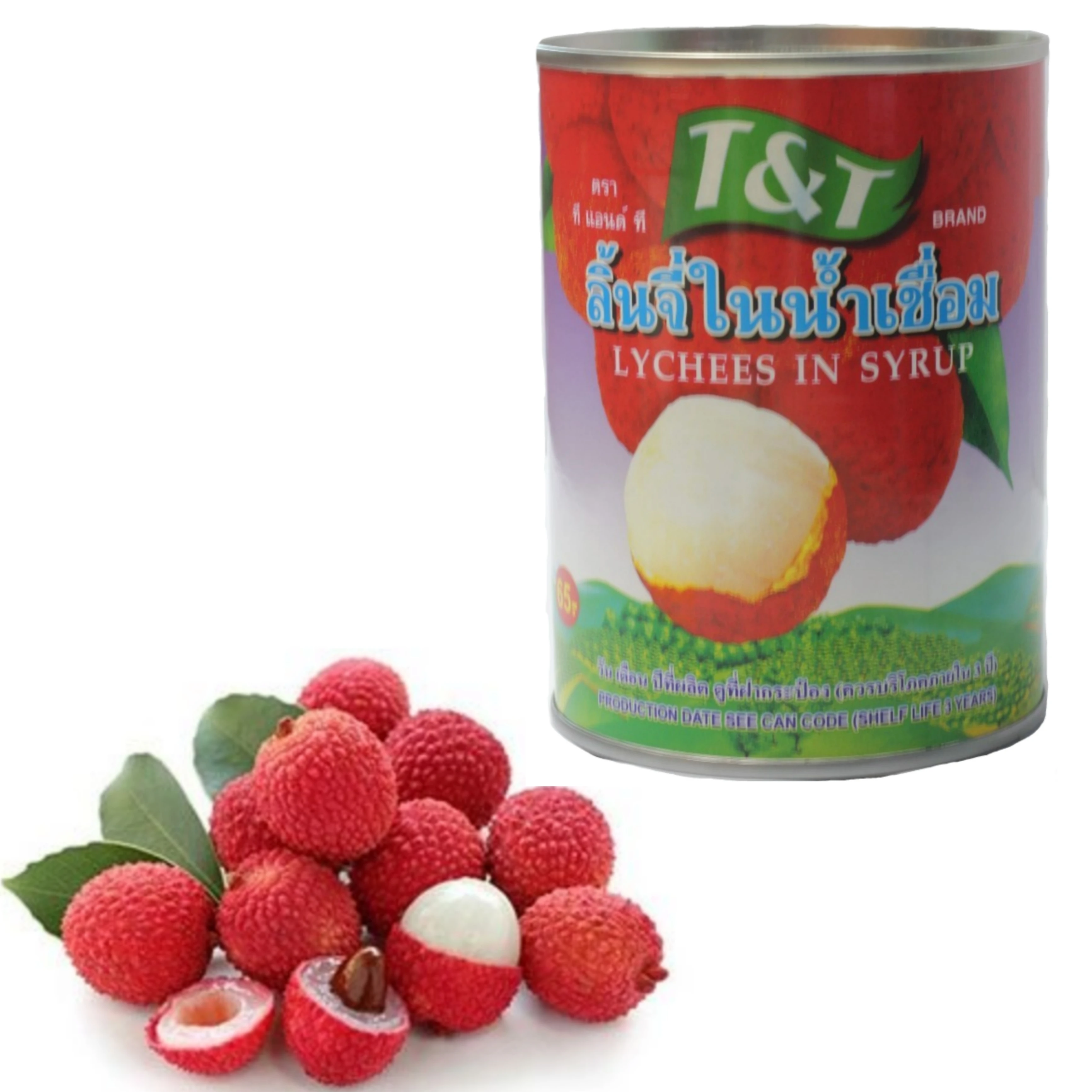  Банки для фруктов и еды в сиропе премиум-класса из Таиланда T & Lychee 0 525