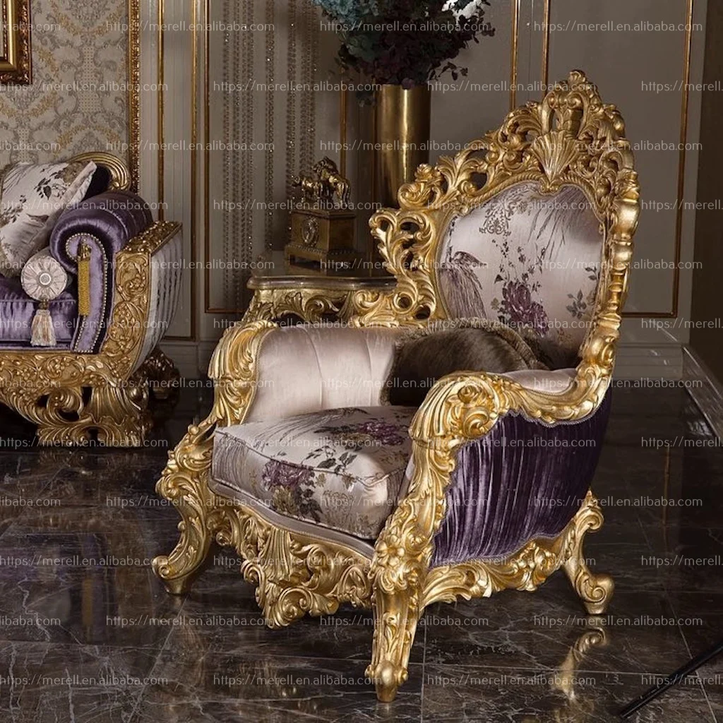 European style Carved wood Turkey furniture classic set arabic living room sofa