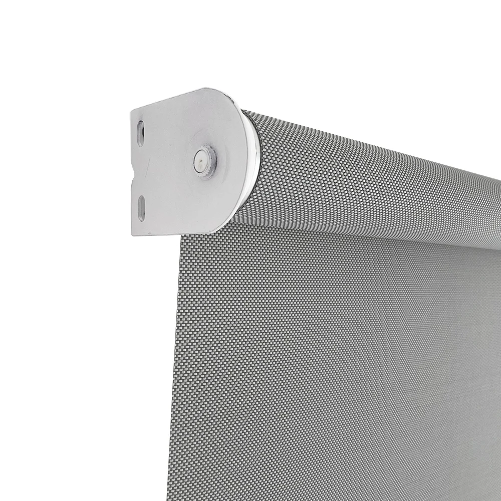 Gray Indoor Roller Blinds Fabric Sunscreen Roller Blinds