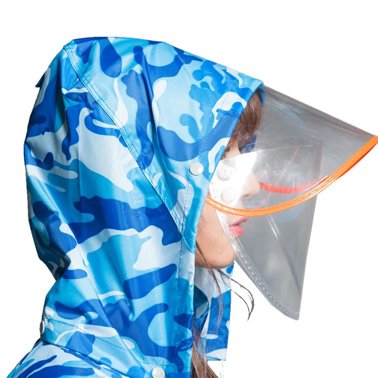 Camouflage pattern full body best quality rain coat for biker