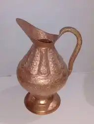 Best Quality Copper Jug With Brass Handle .