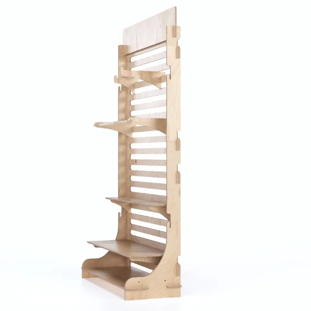 Shoes Display Stand Custom Logo Interlocking Shelving Wooden Wall Display Rack for Shoes