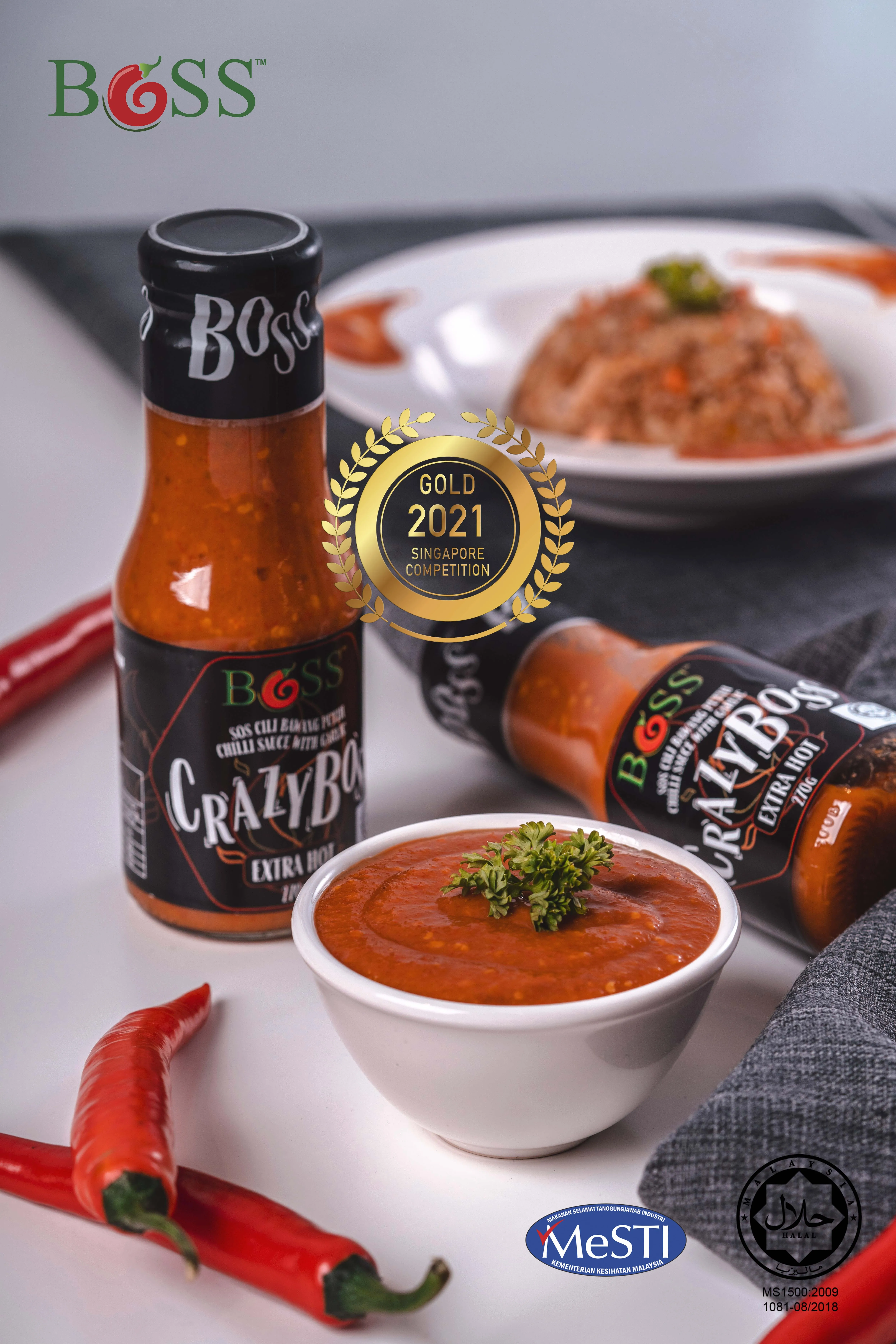 Manufacturer No MSG, Colouring, Preservative Gluten Free ODM Halal Chili Sauce 4kg Bottle Packaging with 24 Months Shelf Life