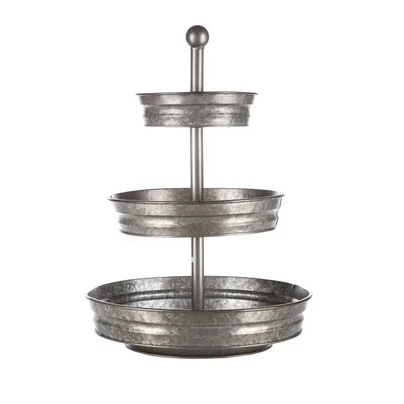 3 Tier Metal Galvanized Cake Stand Best Quality And Manufacturer Bulk In Storage For Wedding And Birthday Decoration