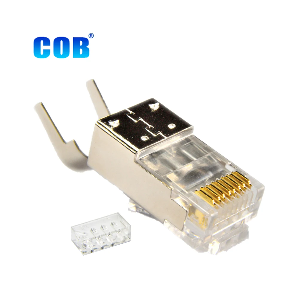 
Largest wire STP liner design CAT7 CAT8* RJ45 Plug for network assembly TU6A4 