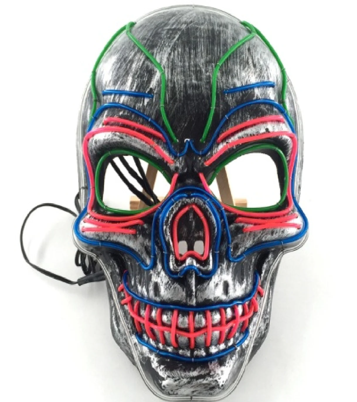Painted skull glowing mask, EL Mask Halloween, LED Mask Scary Cosplay Party Mask