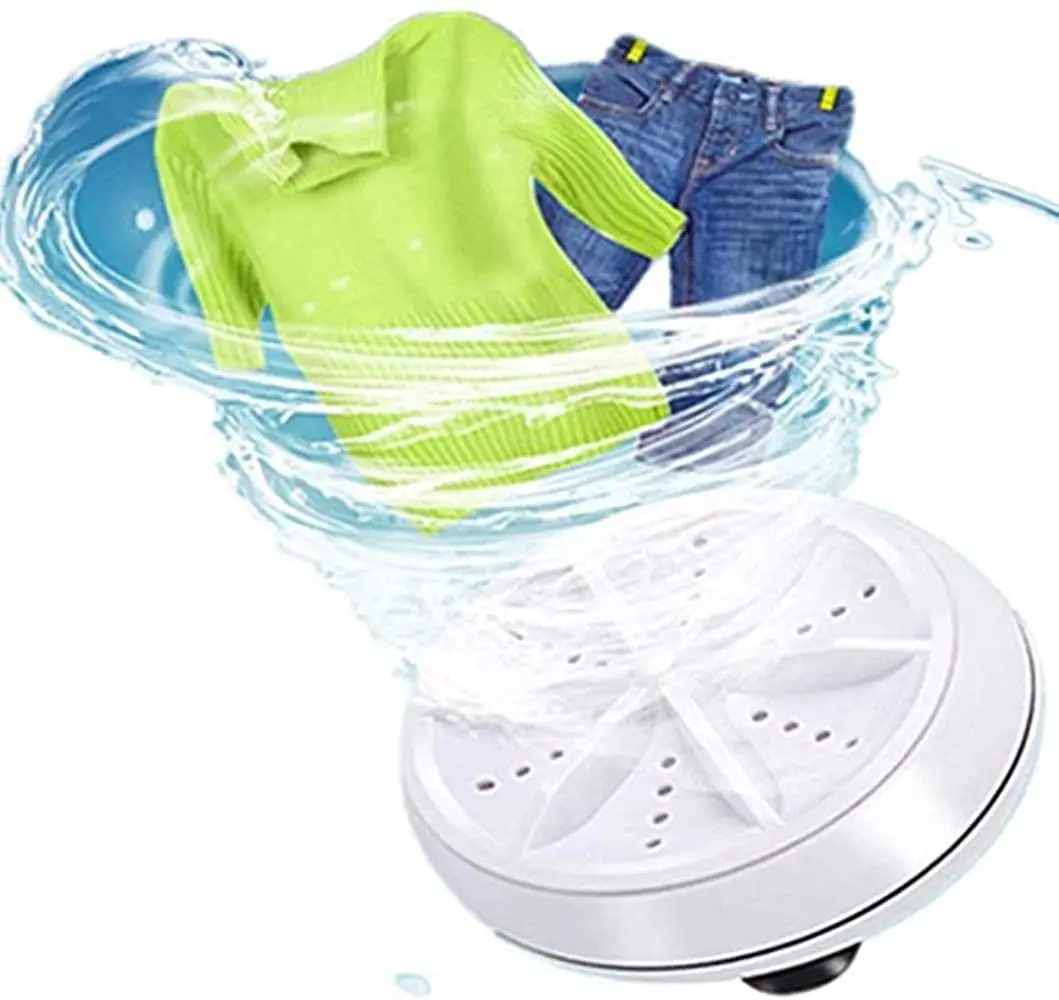  Высокое качество Прямая поставка мини ультразвуковая стиральная машина портативная турбо персональная вращающаяся шайба