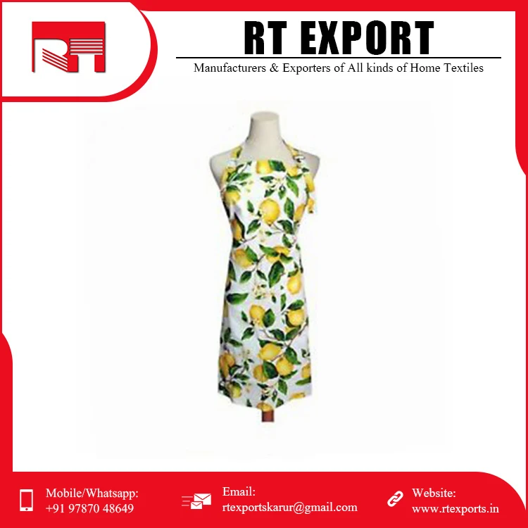 New Arrival High Quality Cotton Kitchen Apron Digital Print Cleaning Apron at Wholesale Price