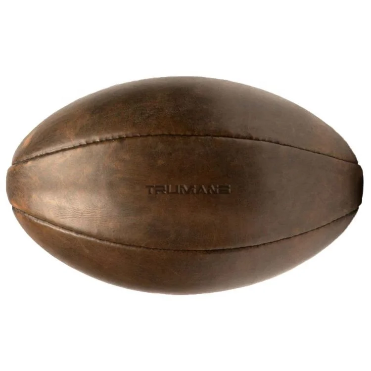 Classic Vintage Retro Old Antique Style American Football Souvenir Pakistani Handmade Genuine Leather Rugby Ball