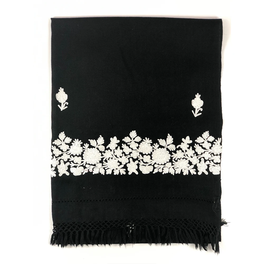 Винтажные черно-белые женские платья с вышивкой летние другие шарфы и шали женский шарф