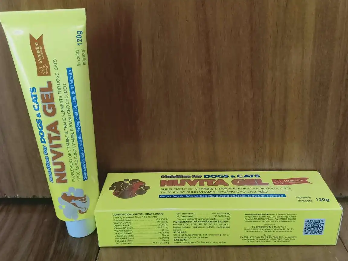 Multivitamin paste Gel supplements for dog cats Nuvita Gel - Pets Nutrition Gel